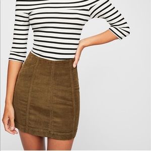 NWOT Free People Mini Corduroy Skirt Size 0